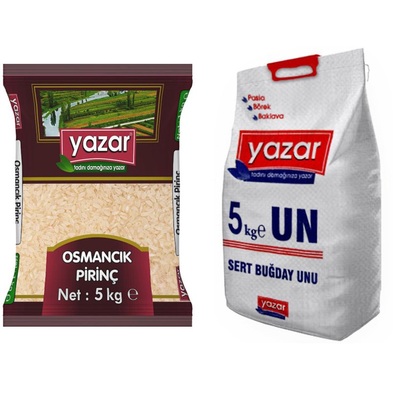 Yazar Osmancık Pirinç 5 Kg + Un 5 Kg